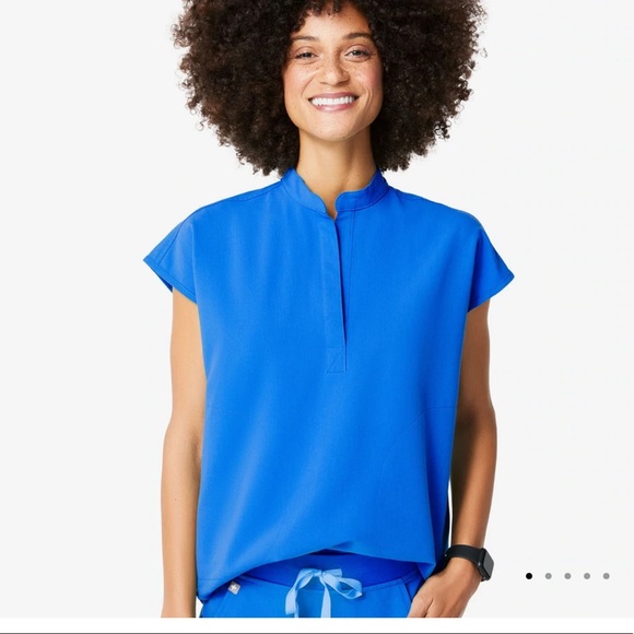 Figs Tops Figs Royal Blue Rafaela Oversized Scrub Top Poshmark